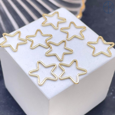 Подвеска звезда контур, цвет золото 12 мм