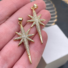 Подвеска звезда северная, цвет золото 40х18 мм