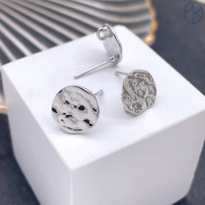 Пусеты цвет серебро 10 мм