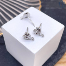 Пусеты цвет серебро 10 мм 