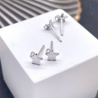 Пусеты цвет серебро 12 мм