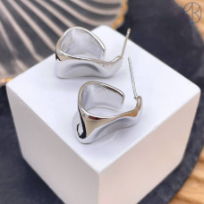 Пусеты цвет серебро 18 мм 