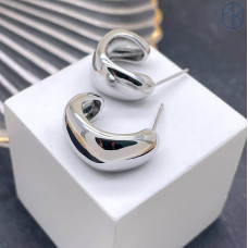 Пусеты цвет серебро 21 мм 