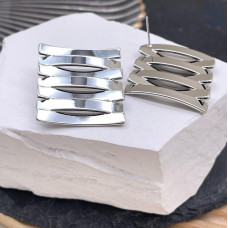 Пусеты цвет серебро 28х28 мм