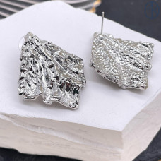 Пусеты цвет серебро 36х32 мм