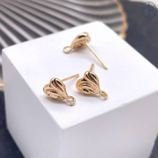 Пусеты цвет золото 10 мм 