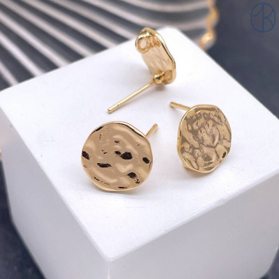 Пусеты цвет золото 10 мм