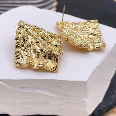 Пусеты цвет золото 36х32 мм