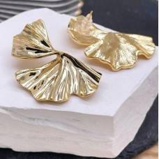 Пусеты цвет золото 43х25 мм