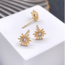 Пусеты цвет золото 8 мм