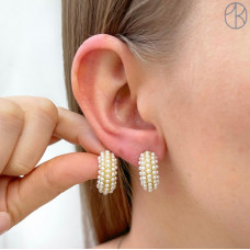 Пусеты полукруг, цвет золото 20 мм Пусеты полукруг, цвет золото 20 мм