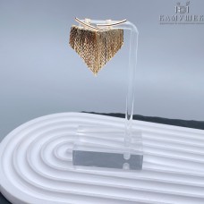 Пусеты шторки, цвет золото 37,4*20 мм