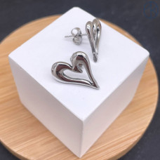 Пусеты сталь №10 цвет серебро 18 мм