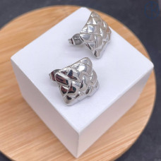 Пусеты сталь №7 цвет серебро 14 мм