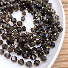 Раухтопаз крученая огранка 8 мм