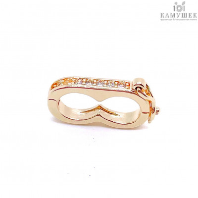 Разделитель фиксатор с защелкой, цвет золото 18 мм