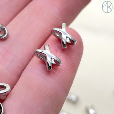 Разделитель х-формы, цвет серебро 4х7 мм