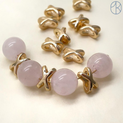 Разделитель х-формы, цвет золото 4х7 мм