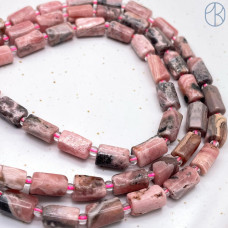 Родохрозит фриформ цилиндр 9х6 мм