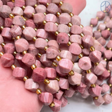 Родонит розовый крученая огранка 8 мм