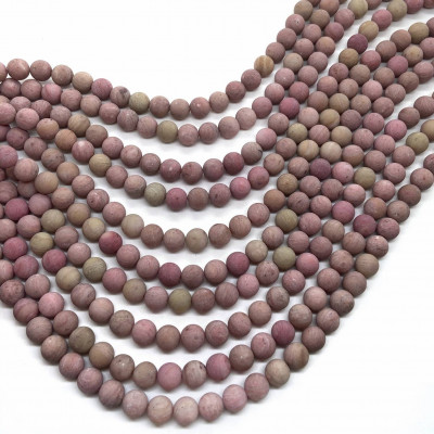 Родонит розовый матовый 8 мм