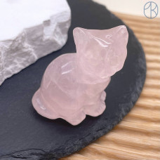 Розовый кварц кот ~ 4 см