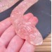 Розовый кварц (крошка) змея ~ 30 см