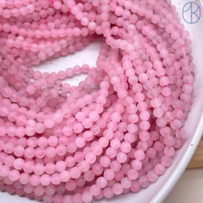 Розовый кварц матовый 4 мм