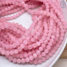 Розовый кварц матовый 6 мм