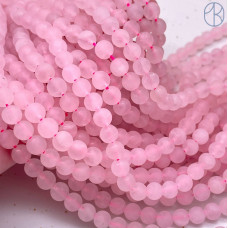 Розовый кварц матовый 6 мм