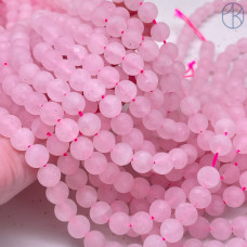 Розовый кварц матовый 8 мм