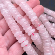 Розовый кварц рондель 10х4 мм