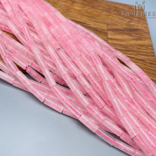 Розовый кварц трубочки 13х4 мм