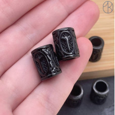 Руна Альгиз, цвет черный 10х13 мм Руна Альгиз, цвет черный 10х13 мм