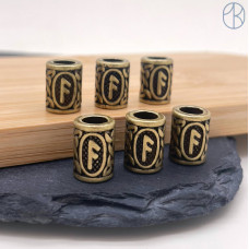 Руна Ансуз, цвет бронза 10х13 мм