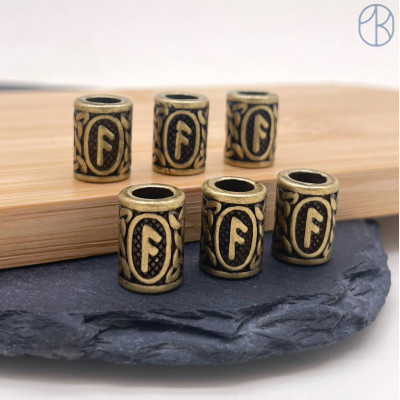 Руна Ансуз, цвет бронза 10х13 мм