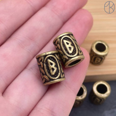 Руна Беркана, цвет бронза 10х13 мм