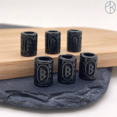 Руна Беркана, цвет черный 10х13 мм