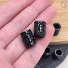 Руна Беркана, цвет черный 10х13 мм