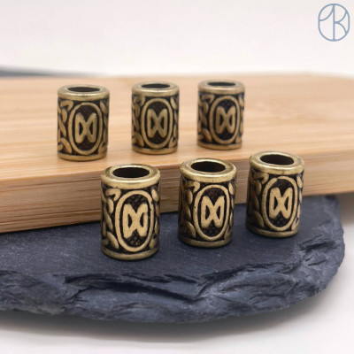 Руна Дагаз, цвет бронза 10х13 мм