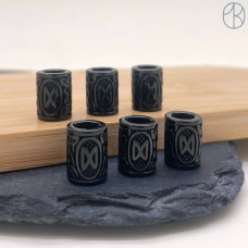 Руна Дагаз, цвет черный 10х13 мм Руна Дагаз, цвет черный 10х13 мм