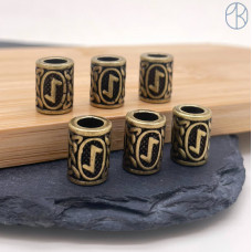 Руна Эйваз (Йо), цвет бронза 10х13 мм