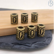 Руна Феу, цвет бронза 10х13 мм