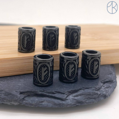 Руна Феу, цвет черный 10х13 мм