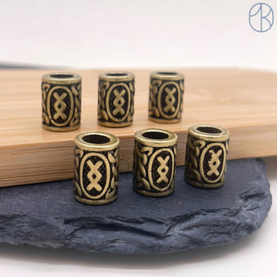 Руна Ингуз, цвет бронза 10х13 мм