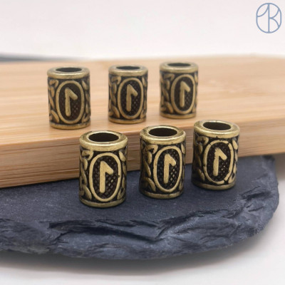 Руна Лагуз, цвет бронза 10х13 мм