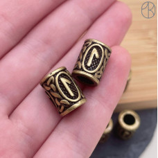 Руна Лагуз, цвет бронза 10х13 мм