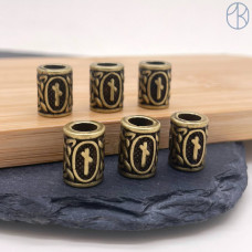 Руна Наутиз, цвет бронза 10х13 мм