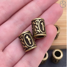 Руна Наутиз, цвет бронза 10х13 мм