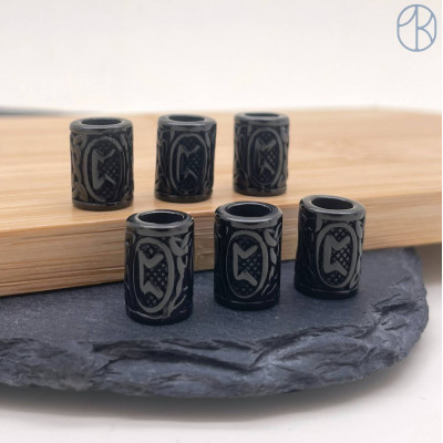 Руна Перт, цвет черный 10х13 мм